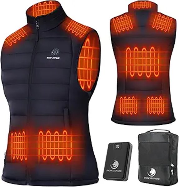 Snow Leopard Women's Heated Electric Vest with Battery