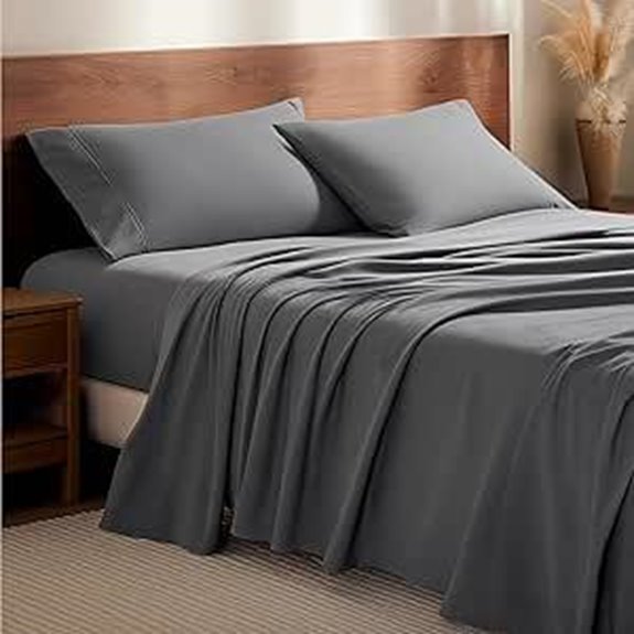 Bare Home Cotton Flannel Sheet Set Queen Grey