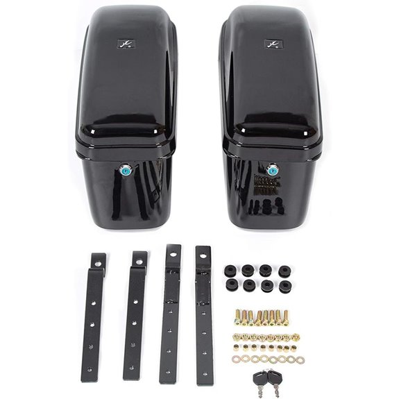Hard Motorcycle Saddle Bags with Mounting Kit