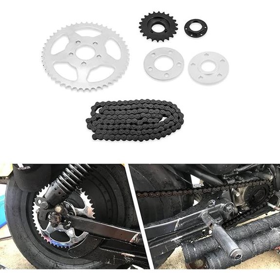 Wsays Belt to Chain Drive Conversion Kit for Harley