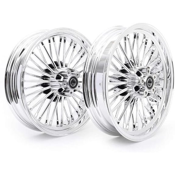 TOFR 16 Chrome Fat Spokes Wheels for Harley