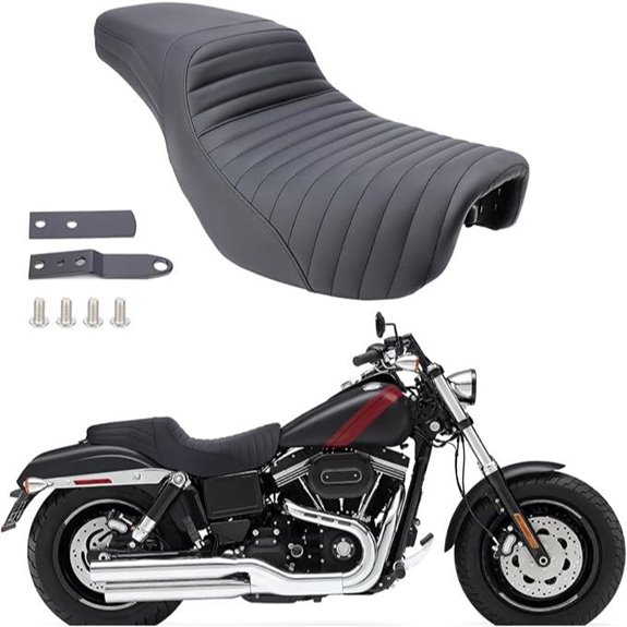 Motorcycle 2-Up Passenger Seat for Harley Dyna Models