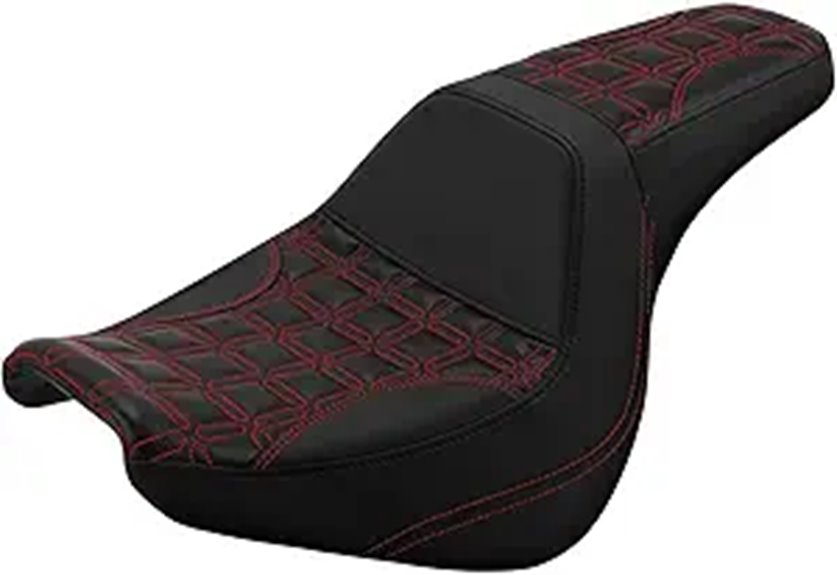 TCMT Black/Red Seat for Harley Softail Fat Boy 2018