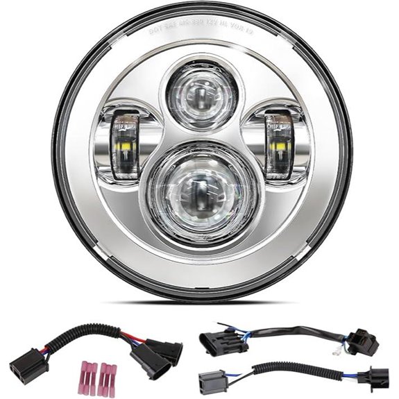 BICYACO 7-Inch Motorcycle LED Headlight for Harley