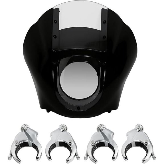 TCT-MOTORPARTS Harley Quarter Headlight Windshield Clamp