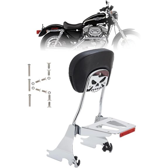 Kinglemc Harley Sportster Sissy Bar with Lock & Hardware