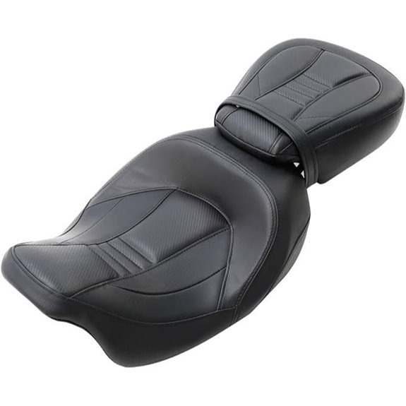 Black Diamond Pillion Seat for Harley Touring Models