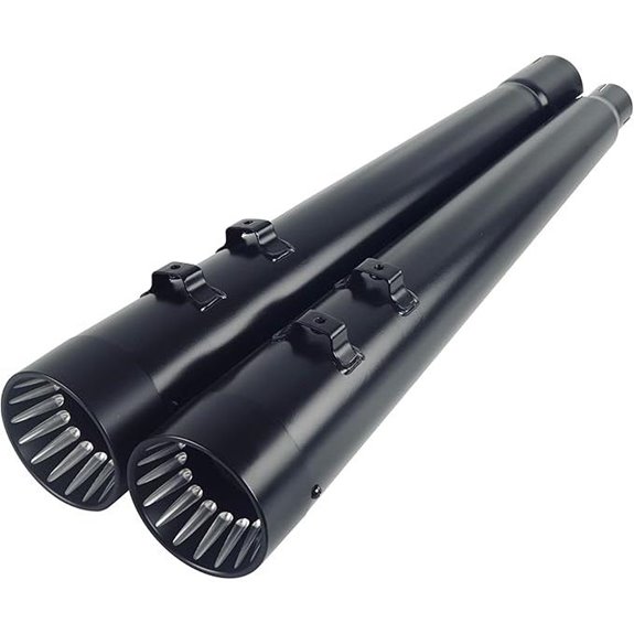 SHARKROAD Black Slip-On Mufflers for Harley Touring