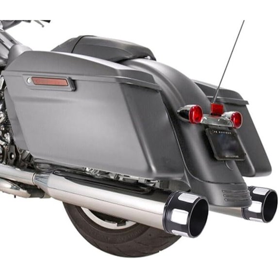 Slip On Mufflers 4 Exhaust for Harley Touring 1995-2016 Bagger Pair Chrome