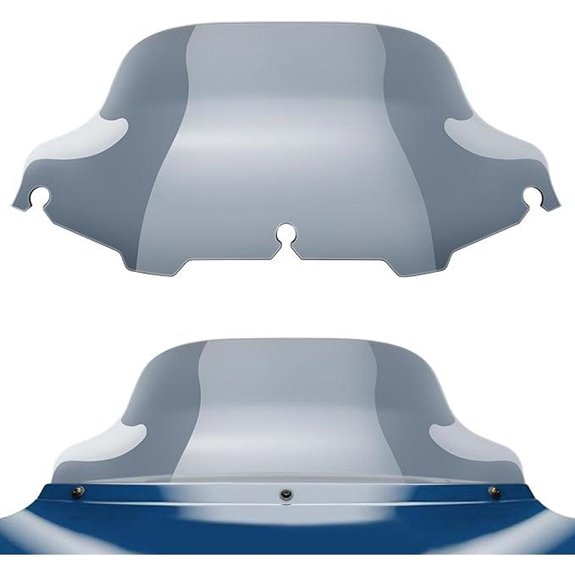 Benlari 8 Smoke Wave Windshield for Harley Touring