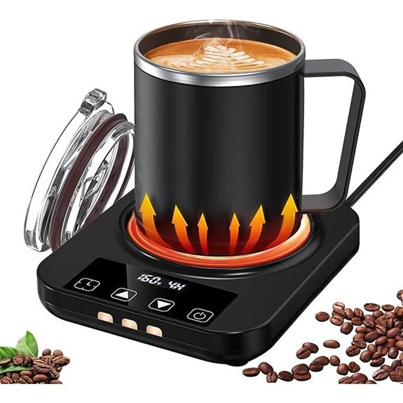 Electric Coffee Mug Warmer & Heated Set with Temp Control