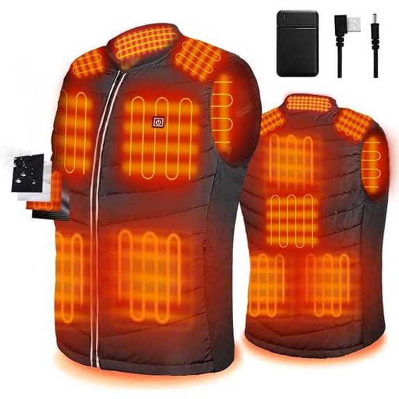 Heated Vest with USB Charging and 8 Heating Zones
