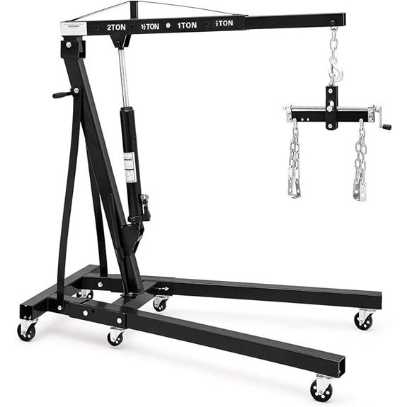 2 Ton Folding Hydraulic Engine Hoist with Telescoping Boom