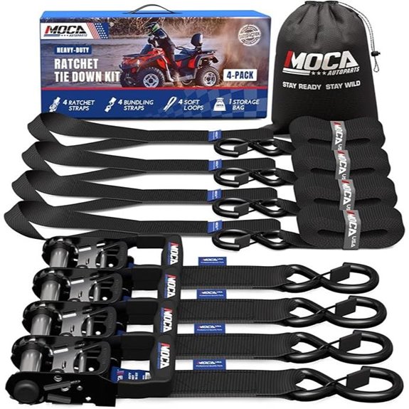 MOCA Heavy Duty Ratchet Tie Downs (5200 lbs)