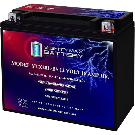 Mighty Max YTX20L-BS Battery for Honda Gold Wing