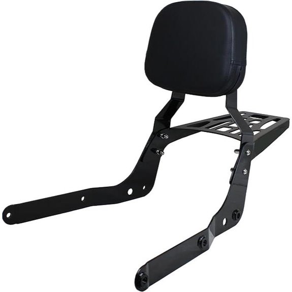 YHMOTO Passenger Backrest with Luggage Rack for Honda Shadow