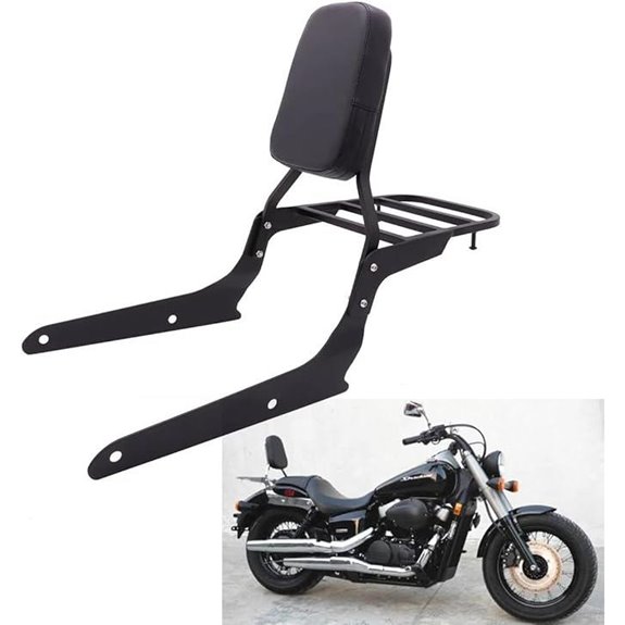 Passenger Sissy Bar with Luggage Rack for Honda Shadow