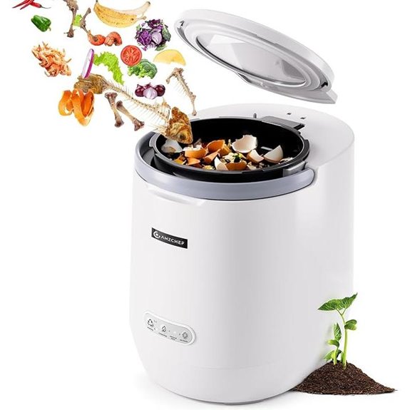 AMZCHEF Electric Compost Bin for Kitchen Indoor Use