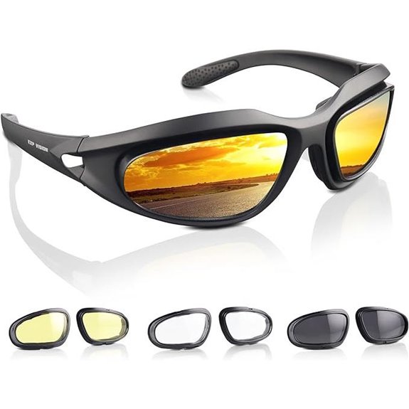 Polarized Motorcycle Goggles with Interchangeable Lenses