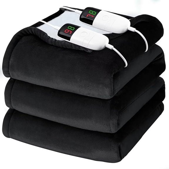 large heated blanket with dual controls