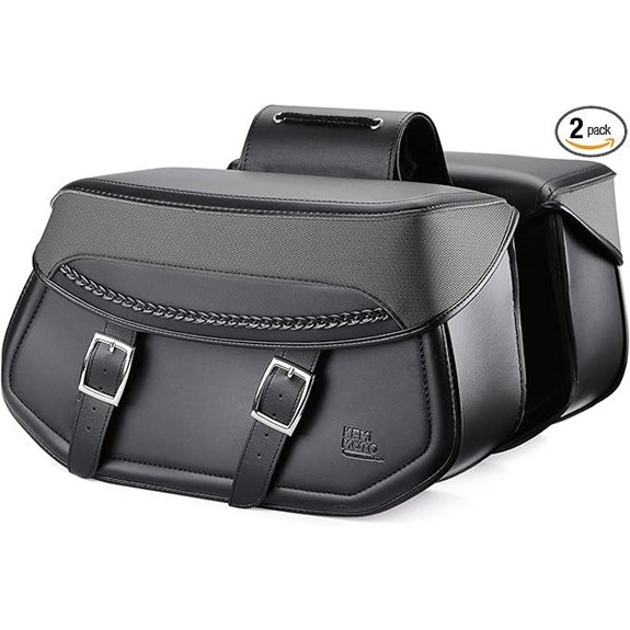 KEMIMOTO Leather Motorcycle Saddlebags for Touring Models