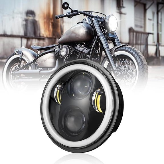 5.75 LED Motorcycle Headlight with Halo and Signal