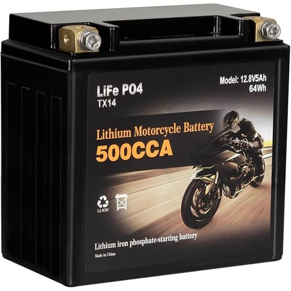 YTX14-BS Lithium Motorcycle Battery (Group 14 12V 5AH)