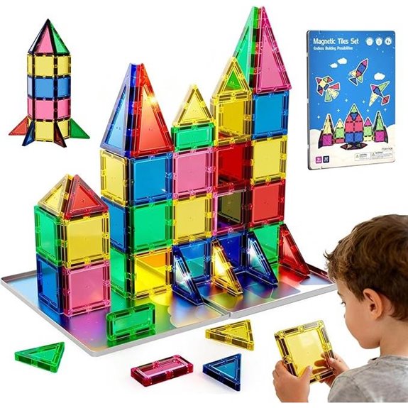 Magnetic Building Tiles Set with Storage Box