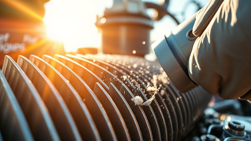 maintain clean fins regularly