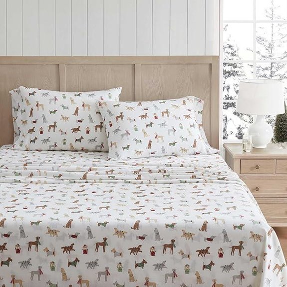 Martha Stewart Queen Flannel Sheets with Pillowcases