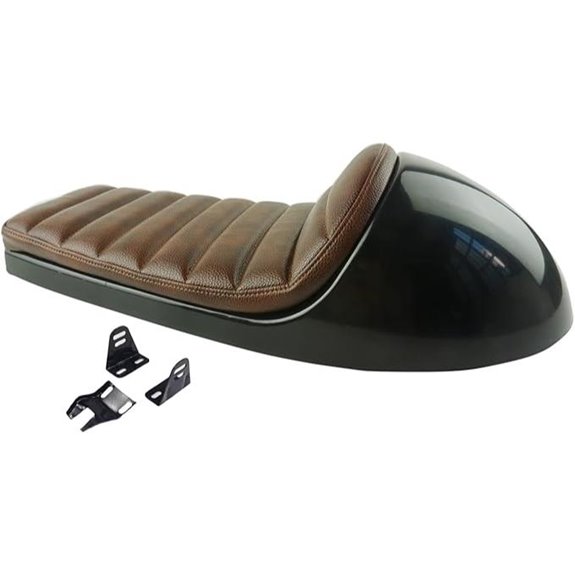 Retro Motorcycle Cafe Racer Saddle with Matte Black Finish