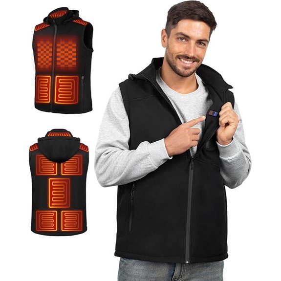 Heated Vest for Men with Concealed Switch Men's Electric Vests for Winter