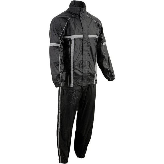 Milwaukee Leather Men's Water-Resistant Motorcycle Rain Suit