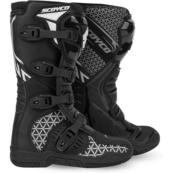 Scoyco Men's Dirt Bike BOOts with Shin Guard