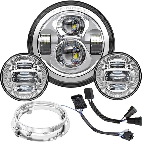7-inch Motorcycle LED Headlight with Fog Lights