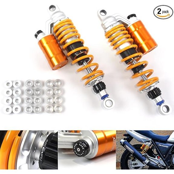 Arashi 360mm Adjustable Rear Shock Absorbers for Motorcycles