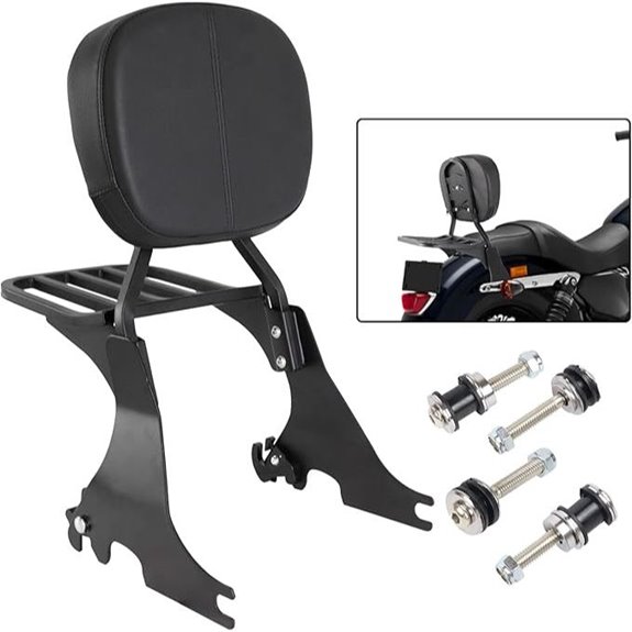 AUFER Motorcycle Passenger Backrest & Luggage Rack Kit