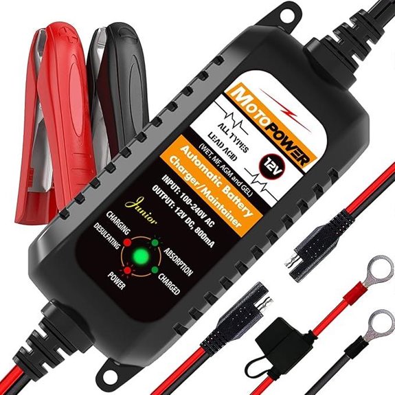 MOTOPOWER 12V Battery Charger and Maintainer