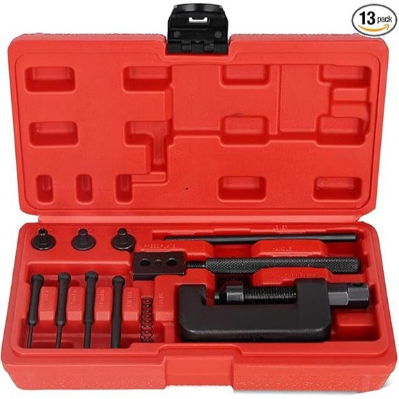 Motorcycle Chain Breaker and Riveting Tool Kit (13pcs)