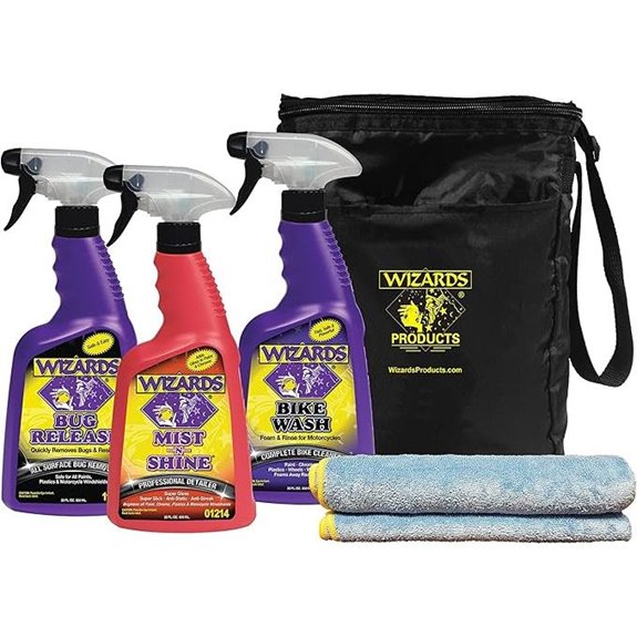 Wizards Motorcycle Cleaning Kit with Accessories