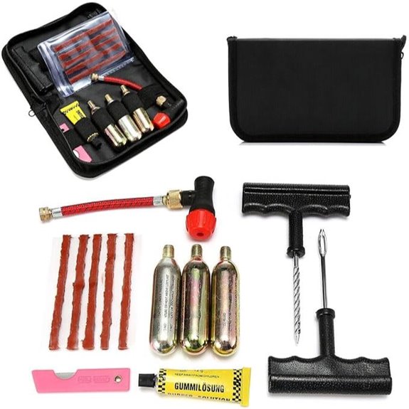 CO2 Tire Inflator and Repair Kit for Motorcycles