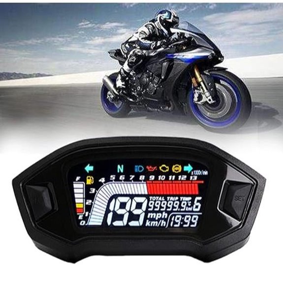 Digital Motorcycle Speedometer with Water Temperature