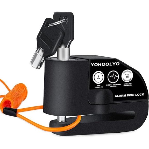 YOHOOLYO Motorcycle Disc Brake Lock with Reminder Cable