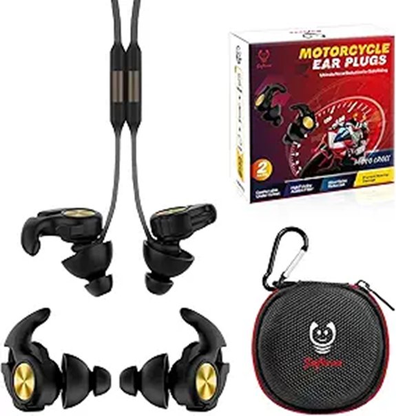 Motorcycle Ear Plugs with Lanyard and Hearing Protection