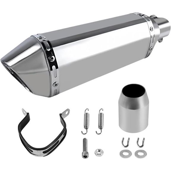 PACEWALKER Motorcycle Slip-On Exhaust for 38-51mm Inlet