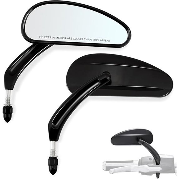FOVPLUE Motorcycle Handlebar Mirrors for Harley Bikes