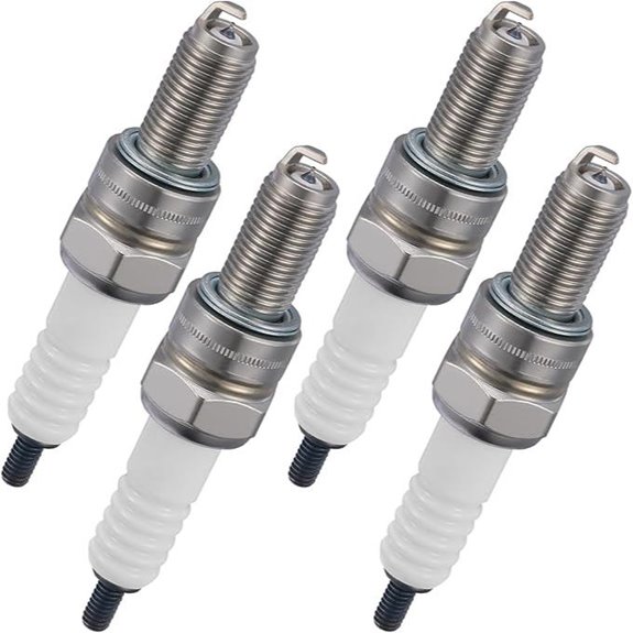 BDFHYK Iridium Spark Plugs for Motorcycle (Set of 4)