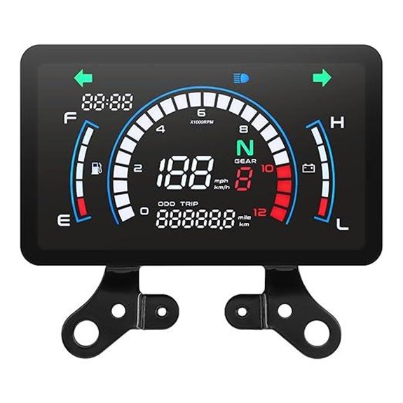 Motorcycle Digital Speedometer with LCD and Odometer
