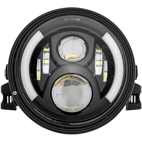 SKTYANTS 7 LED Motorcycle Headlight with Turn Signal