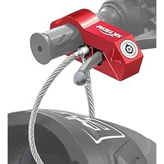 Motorcycle Lock Combo with Helmet & Brake Grip